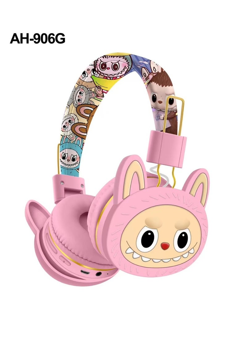 Children's Bluetooth wireless headphones with noise reduction feature, suitable for TF cards, mobile phones, and tablets. - Image 2