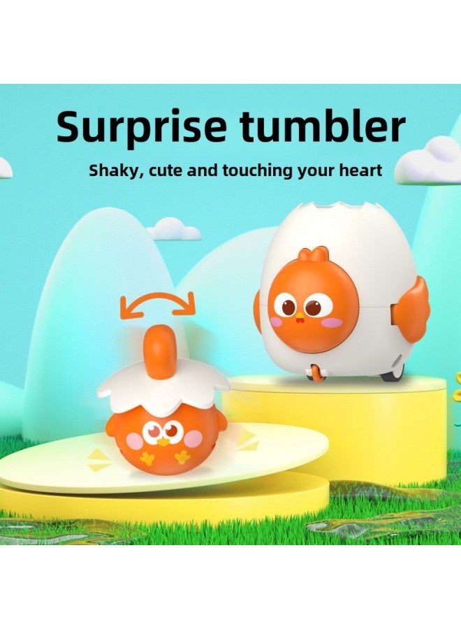 Collision Pet Eggs Eject Tumbler Cartoon Chicks Pair Touch Puller Baby Toy Small Gift-Color:Blue Chick  - Image 5