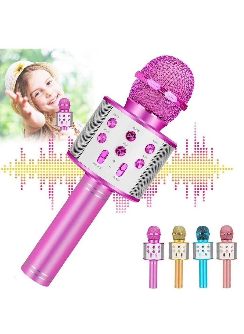 Bluetooth Karaoke Microphone Wireless,Portable Singing Microphone for Kids Adults Karaoke Machine for Kids Toys Birthday Gifts Ideas for 3 4 5 6 7 8 9 10 11 12 Year Old - Image 1