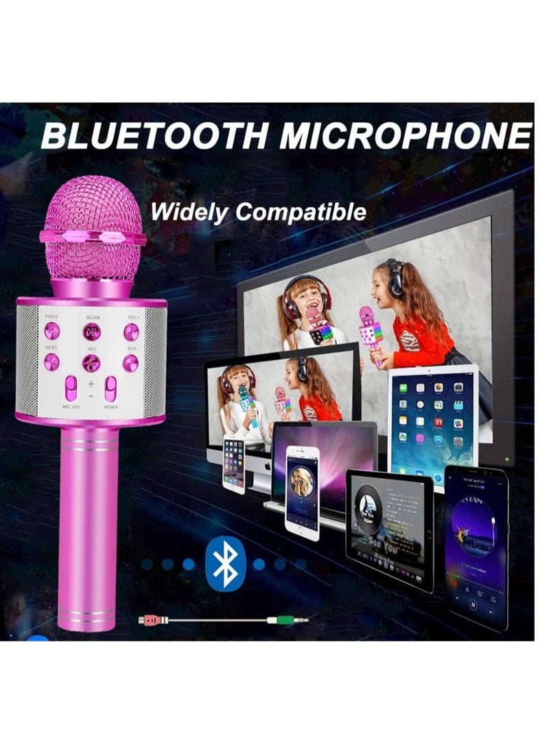 Bluetooth Karaoke Microphone Wireless,Portable Singing Microphone for Kids Adults Karaoke Machine for Kids Toys Birthday Gifts Ideas for 3 4 5 6 7 8 9 10 11 12 Year Old - Image 3