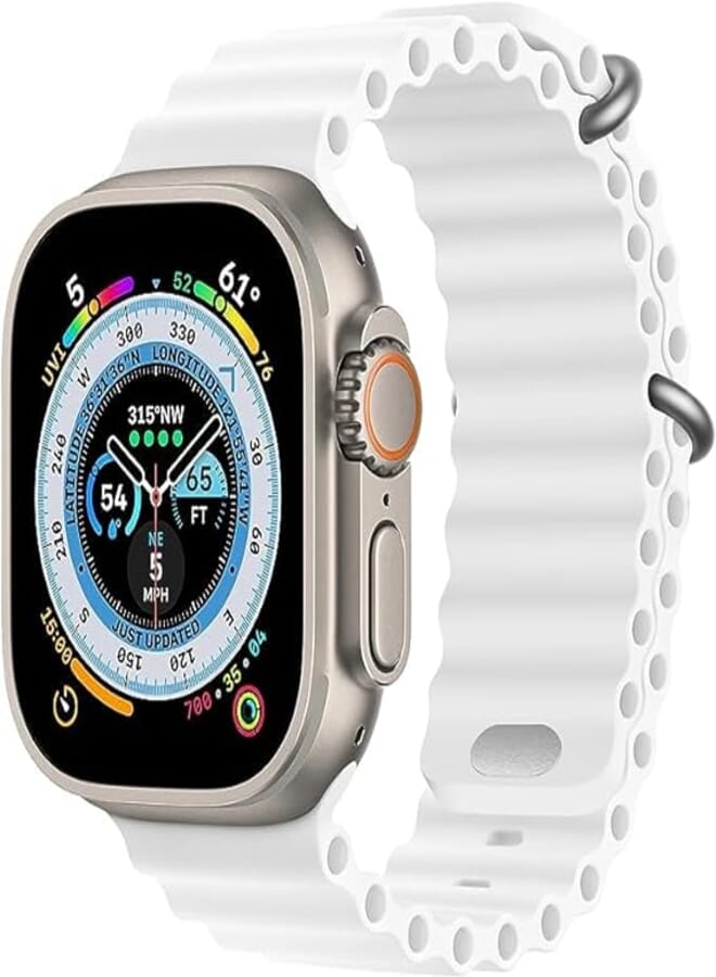 Next NEXT Store Compatible with Apple Watch Band 38mm 40mm 41mm Women Men, Silicone Wavy Sport Wristbands for iWatch Series 8/7/6/5/4/3/2/1 SE