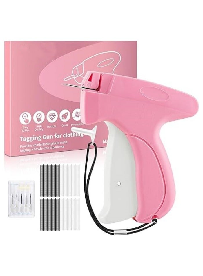 Handheld Clothing Tag Fastener - Quick Fabric Fixing Tool - Sewing Kit Includes 5 Needles, 1000 Black Fasteners  1000 White Fasteners - Image 1