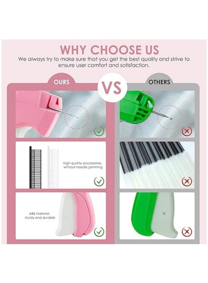 Handheld Clothing Tag Fastener - Quick Fabric Fixing Tool - Sewing Kit Includes 5 Needles, 1000 Black Fasteners  1000 White Fasteners - Image 4