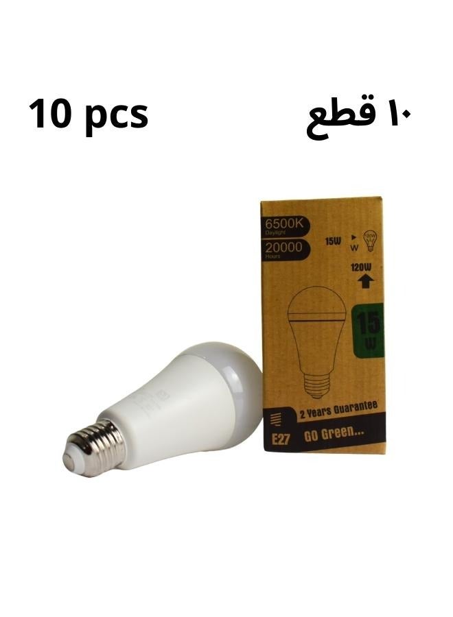 MAAS Lamp set of 10 pieces, indoor lighting ,15 watt LED bulb, White  color - Image 3