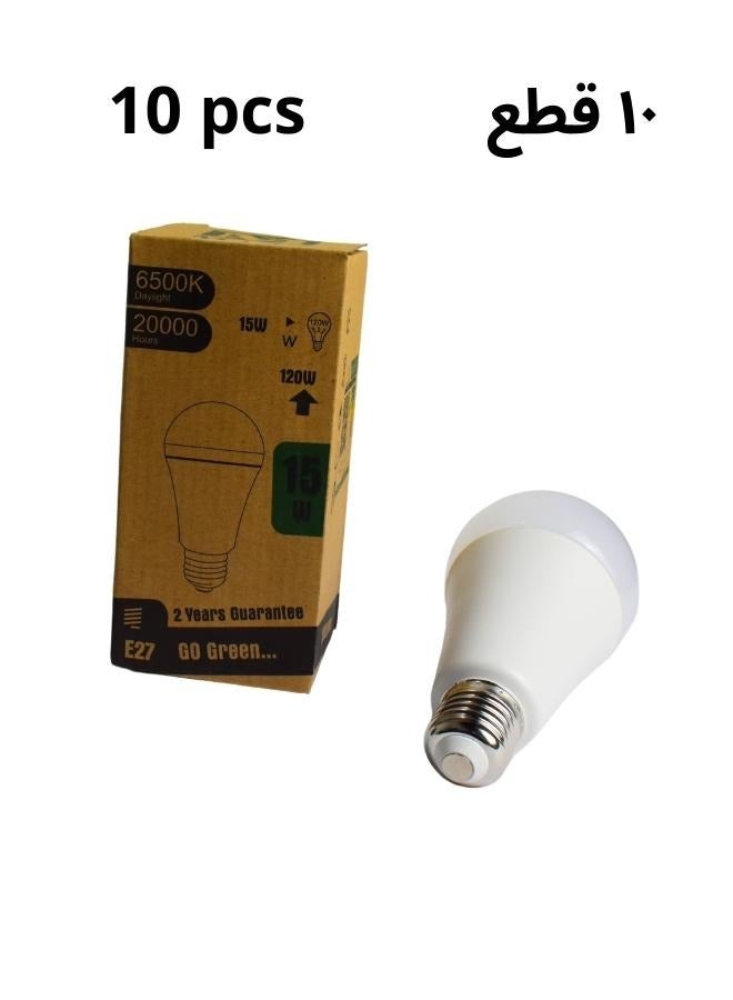 MAAS Lamp set of 10 pieces, indoor lighting ,15 watt LED bulb, White  color - Image 5