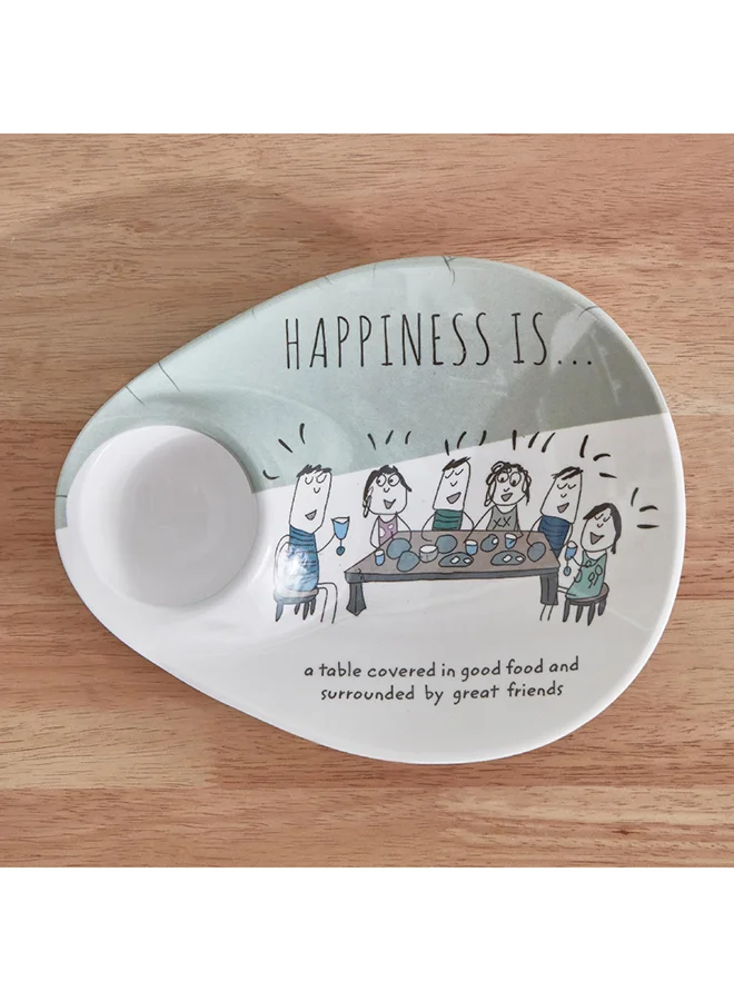 هوم بوكس Happiness is Pear Chip and Dip Platter 26 x 4 x 21 cm