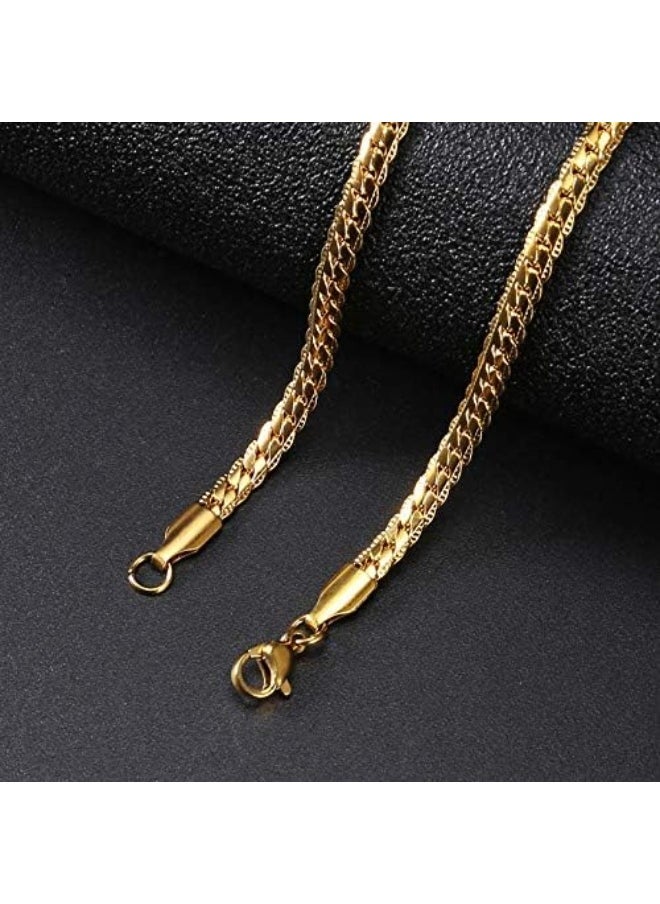 Trendy Classic Stainless Steel Flat Curb Chain 24 Inch Golden Necklace Gold Plated Chain for Men (Golden) - pzsku/ZD93258E8BC276B102920Z/45/_/1729064217/97782625-c141-442b-b084-dd2f91611e9e