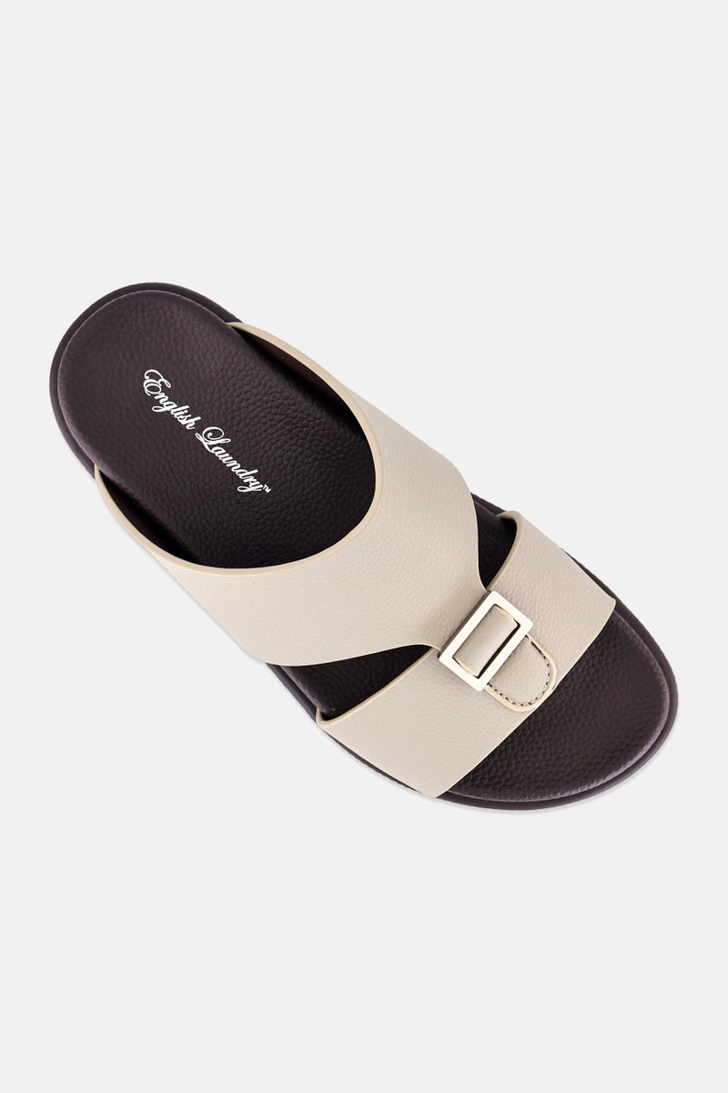 English Laundry Men Slip On Arabic Sandals, Dark Khaki - Image 4
