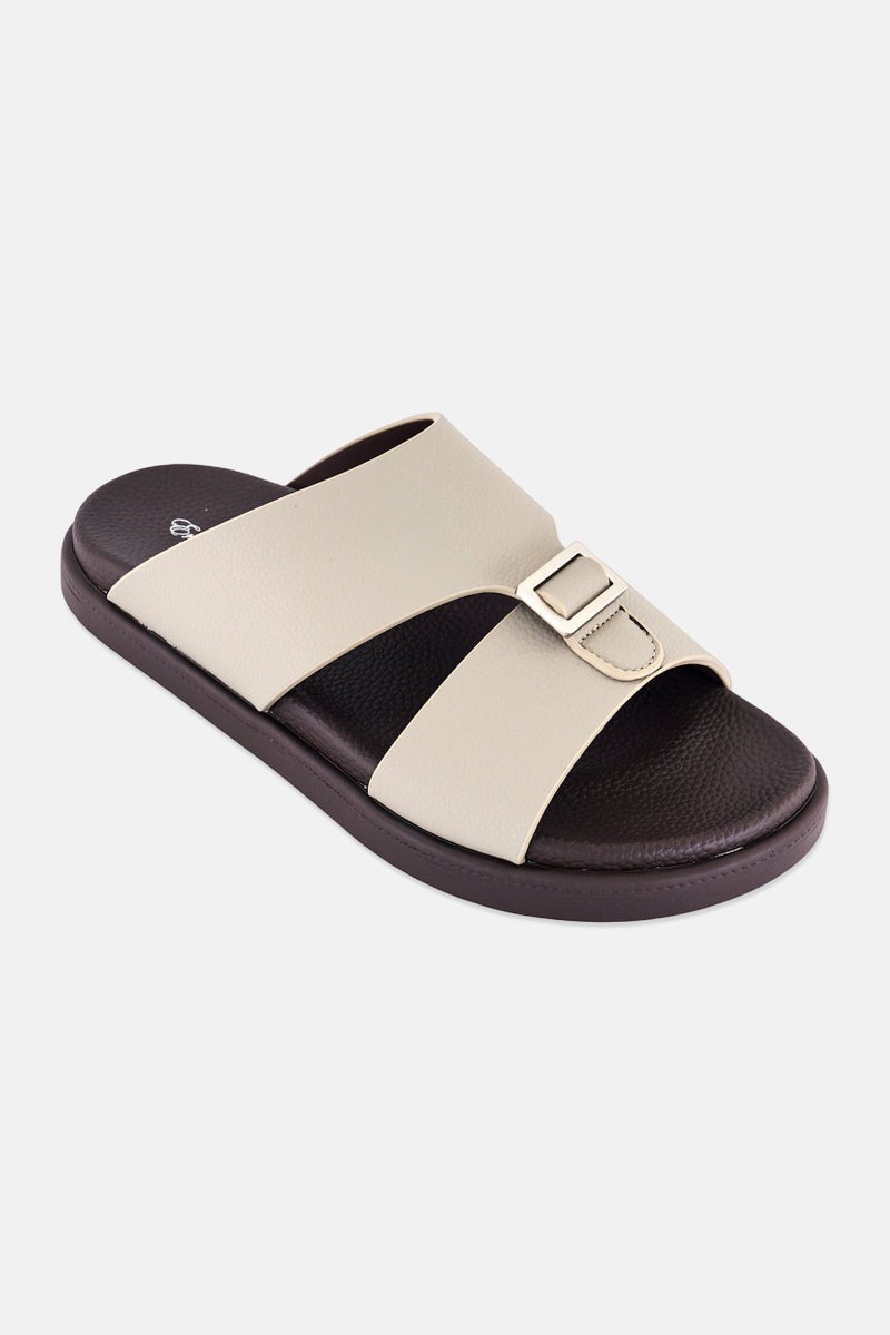 English Laundry Men Slip On Arabic Sandals, Dark Khaki - Image 1
