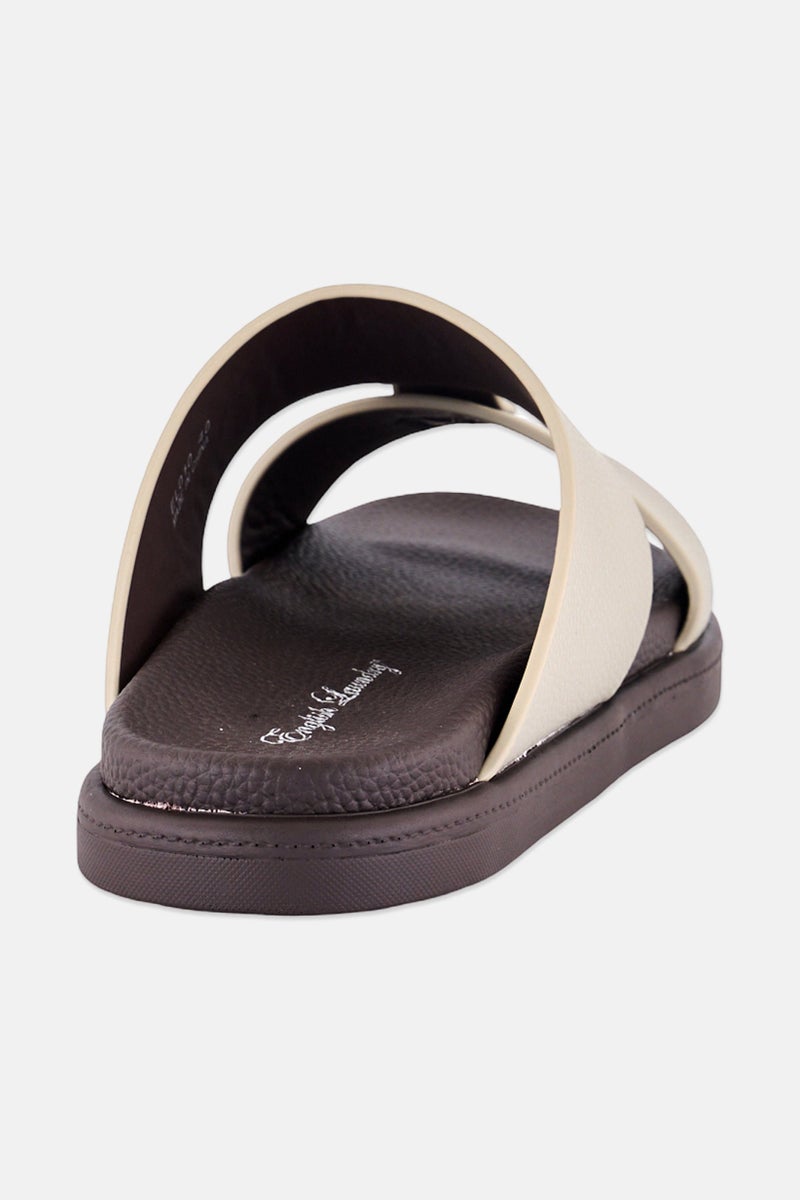 English Laundry Men Slip On Arabic Sandals, Dark Khaki - Image 3