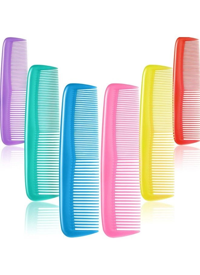 Leinuosen 12 Pieces Colorful Hair Combs Set For Kids Women Men Colorful Plastic Fine Dressing Comb (Yellow Purple Green Blue Red Pink)  - Image 1