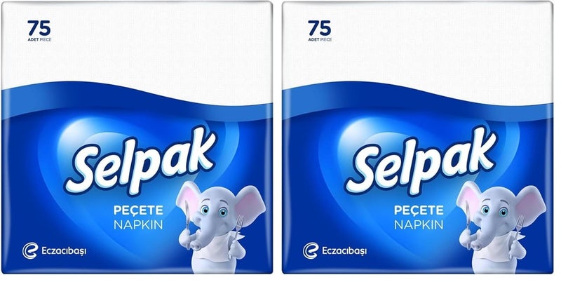 مناديل غداء كلاسيكية 2 طبقة 75 ورقة (عبوة من 2)