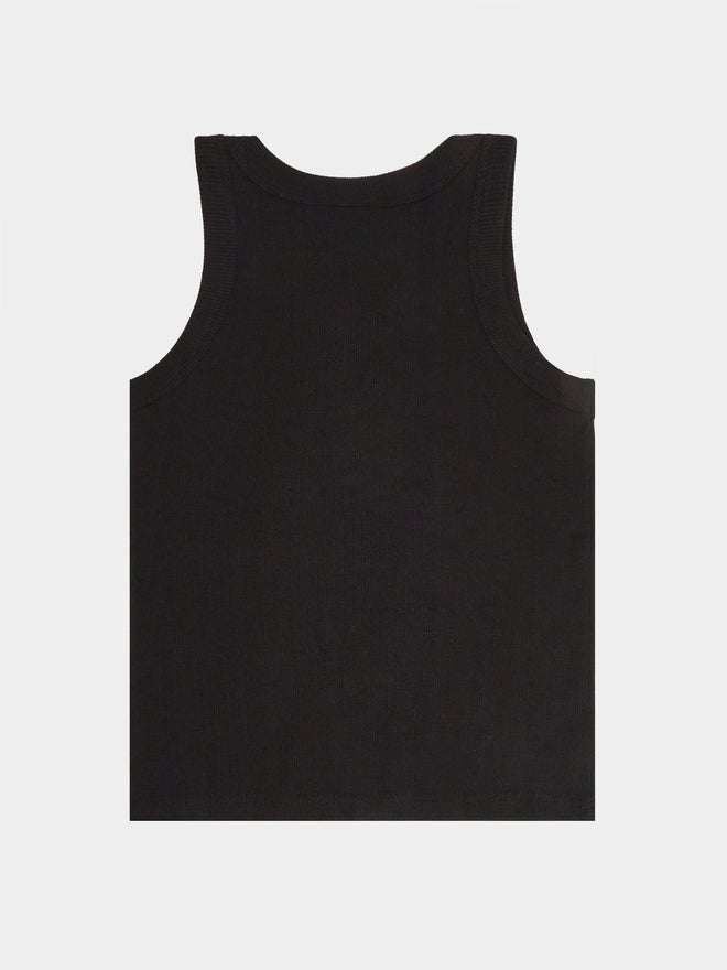 Styli Girls Black Cotton Ribbed Vest - Image 2