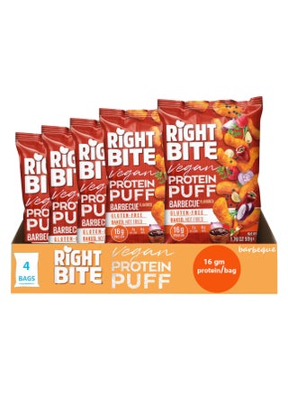 Right Bite Vegan Protein Puff, Gluten Free, Baked Not Fried 16g Protein 50g (PACK OF 4, BARBEQUE) - pzsku/ZD9328EC6B6DFE7A0C2F2Z/45/_/1722411457/f5bf3552-2db5-42e8-8d6d-d1b46ba8187a
