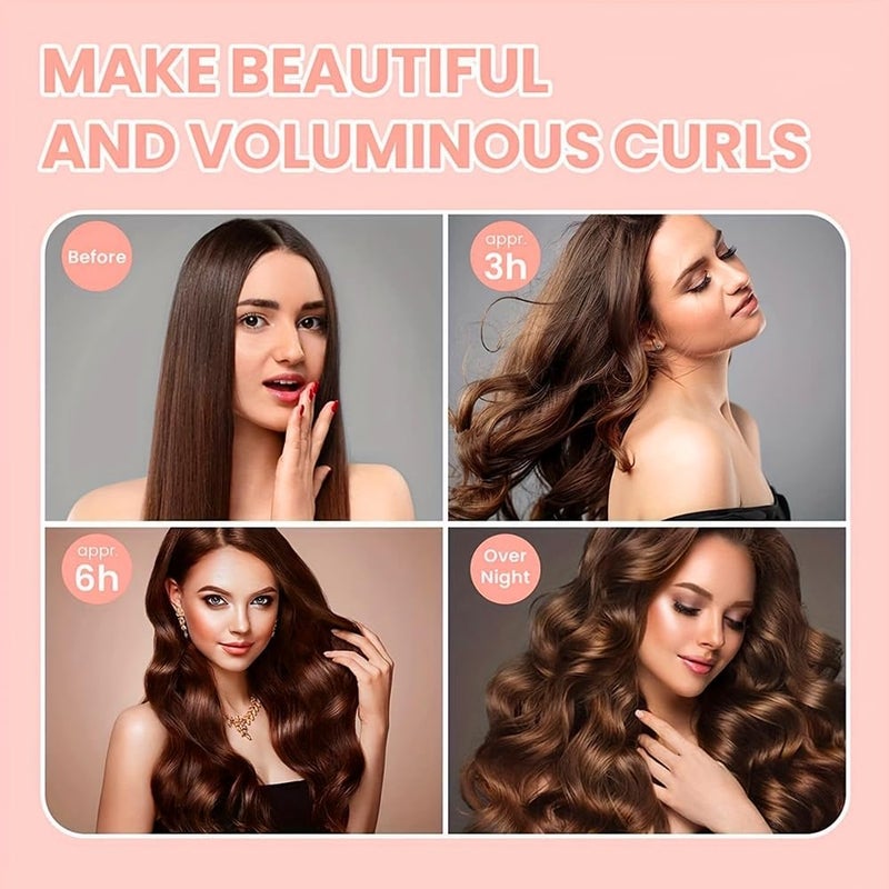 BRIXAL Hair Roller Heatless Hair Curlers for Overnight Curls Growth,All Hair Types, No Heat Curls to Sleep for Curl Rods & Effective To Use (Brown, 1 count) - Image 2