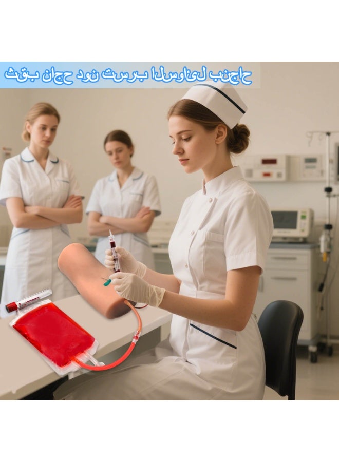 مجموعة أدوات التدريب IV للممرضات، أداة أساسية لطلاب التمريض مع محاكاة واقعية للأوردة، مثالية لممارسة المهارات السريرية، هدية رائعة للممرضات (بني) - Image 4