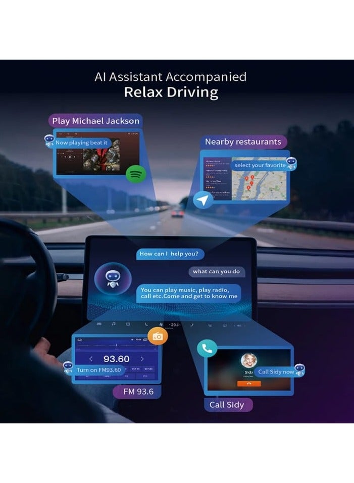 smart one 13-Inch Android Head Unit T100 – 2GB RAM + 32GB Storage, Full HD 1280×720 IPS QLED Display, Cooling Fan, Android Auto & CarPlay, Split Screen, Day/Night Mode, Dual AHD 1080P Rear Cameras, Bluetooth, Wi-Fi, GPS Navigation - Image 2