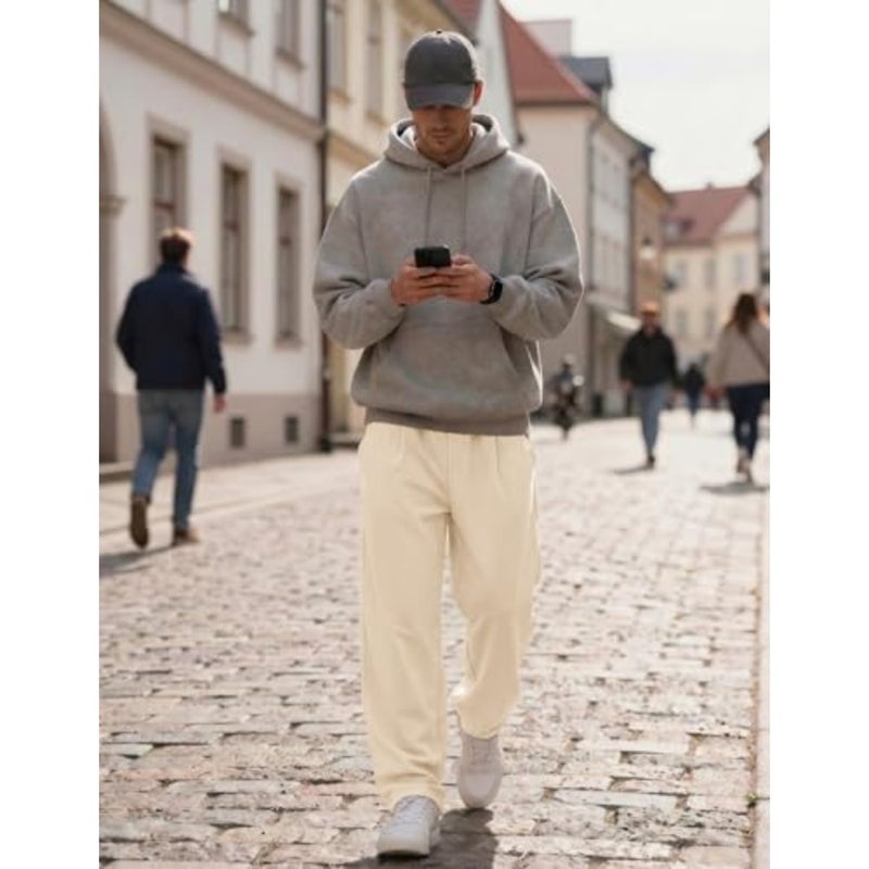 COOFANDY Mens Casual Sweatpants Open Bottom Lounge Pants Lightweight Baggy Workout Yoga Track Pants - Image 5