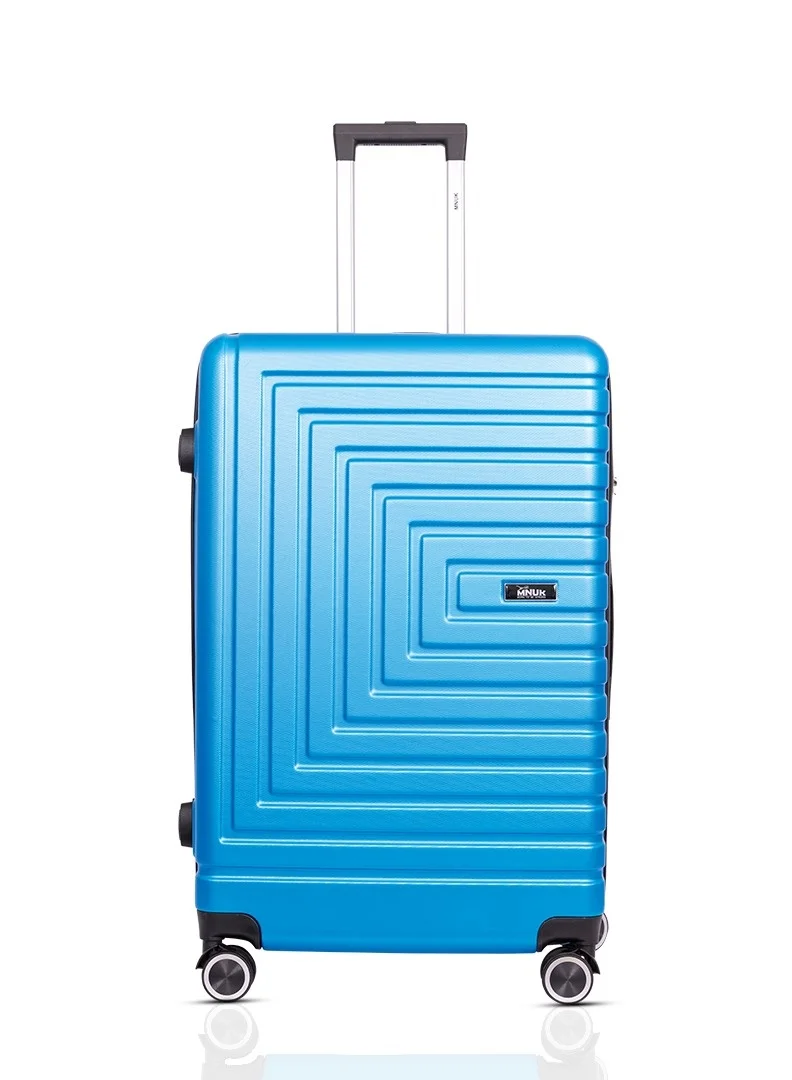 منيك مجموعة حقائب سفر صلبة من قطعتين من Pilgrimage | حقيبة مقصورة 20 بوصة + حقيبة متوسطة 24 بوصة | قفل TSA، عجلات مزدوجة دوارة 360°، مقبض ناعم | أزرق