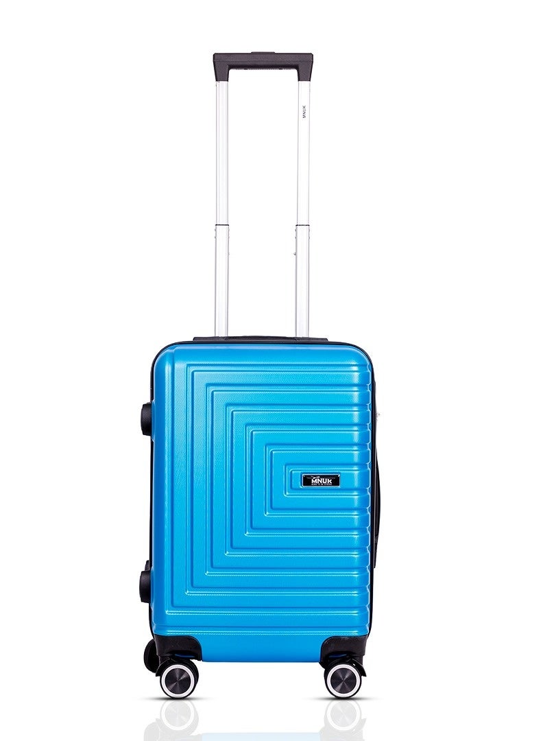 MNUK Pilgrimage Set of 2 Luggage | Cabin-20 Inch, Medium-24 Inch|Hardside Soft Handle Trolley with TSALock |Double 360° 4 Wheeler|Blue - Image 3