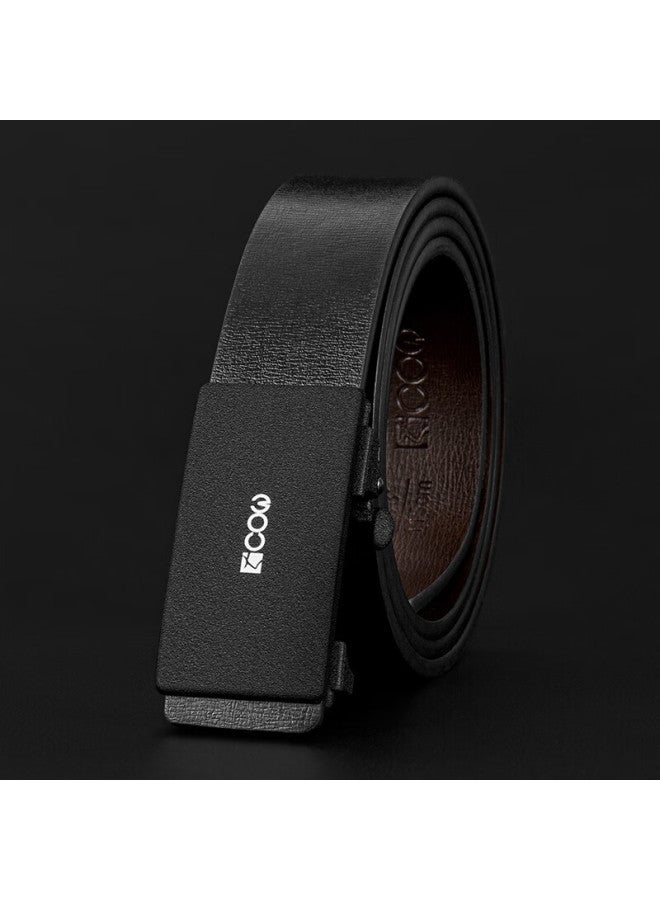 Cow Leather Belt For Men, Automatic Buckle, Business Casual Cowhide Belt, Birthday Gift For Husband, 686 - Image 1