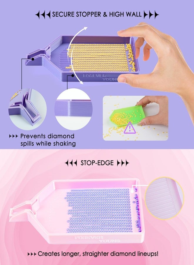 Forever young ForeverYoung Crystalline Diamond Art Trays with Lids Diamond Painting Accessories, 2-Piece Diamond Painting Trays with Lids, Silky Diamond Art Accessories and Tools, Christmas Melody - Image 4