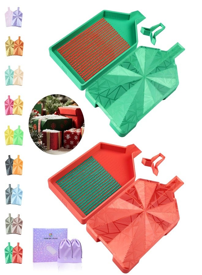Forever young ForeverYoung Crystalline Diamond Art Trays with Lids Diamond Painting Accessories, 2-Piece Diamond Painting Trays with Lids, Silky Diamond Art Accessories and Tools, Christmas Melody - Image 1