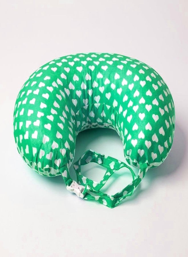 VParents Feeding Pillow, Breast Feeding Pillows Vacuum Packed Cotton Nursing Pillow and Positioner, Breastfeeding, Bottle Feeding, Baby Support Rosy (Green) 110487 - Image 1