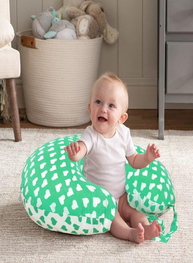 VParents Feeding Pillow, Breast Feeding Pillows Vacuum Packed Cotton Nursing Pillow and Positioner, Breastfeeding, Bottle Feeding, Baby Support Rosy (Green) 110487 - Image 2