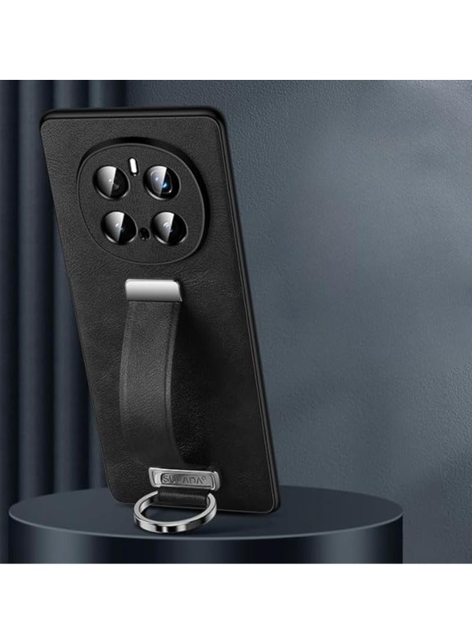 Case Compatible with Honor Magic 7 Pro 5G Case Retractable Wristband Handheld Leather Case Shockproof Protective Bracket Cover for Honor Magic7 Pro - Image 1