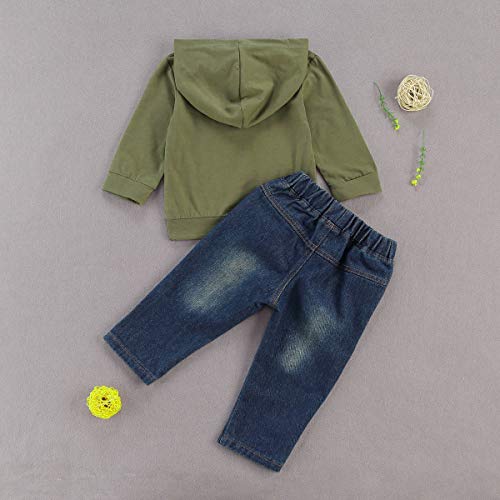 fhutpw Toddler Baby Boy Outfits Hoodie Sweatshirts & Jeans Clothes Set Fall Winter 6 9 12 18 24 Months - Image 3