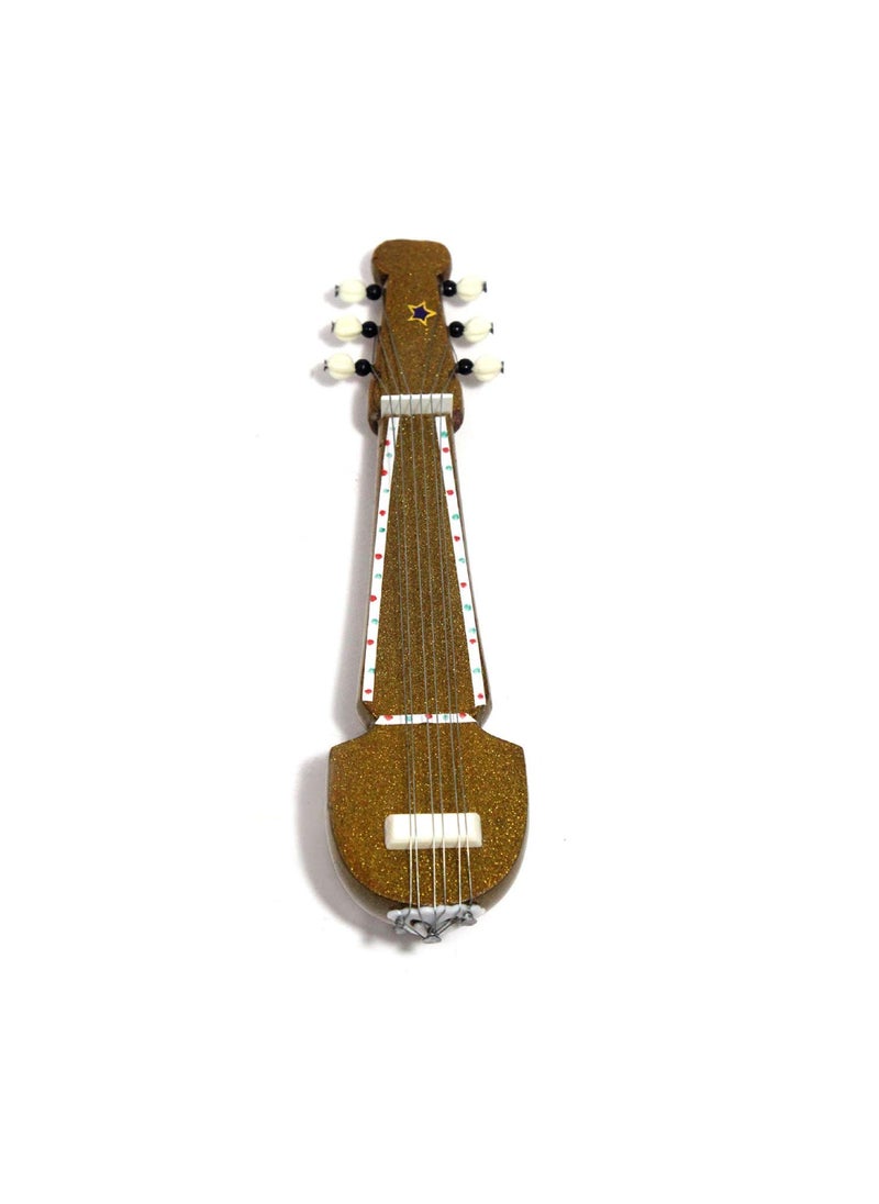 India Meets India India Meets India Handmade Wooden Classical Indian Music Instrument Showpiece Miniature Magnetic Sarod Fridge Magnets 675inch  - Image 1