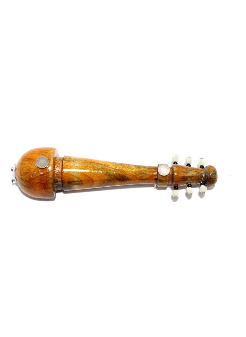 India Meets India India Meets India Handmade Wooden Classical Indian Music Instrument Showpiece Miniature Magnetic Sarod Fridge Magnets 675inch  - Image 4