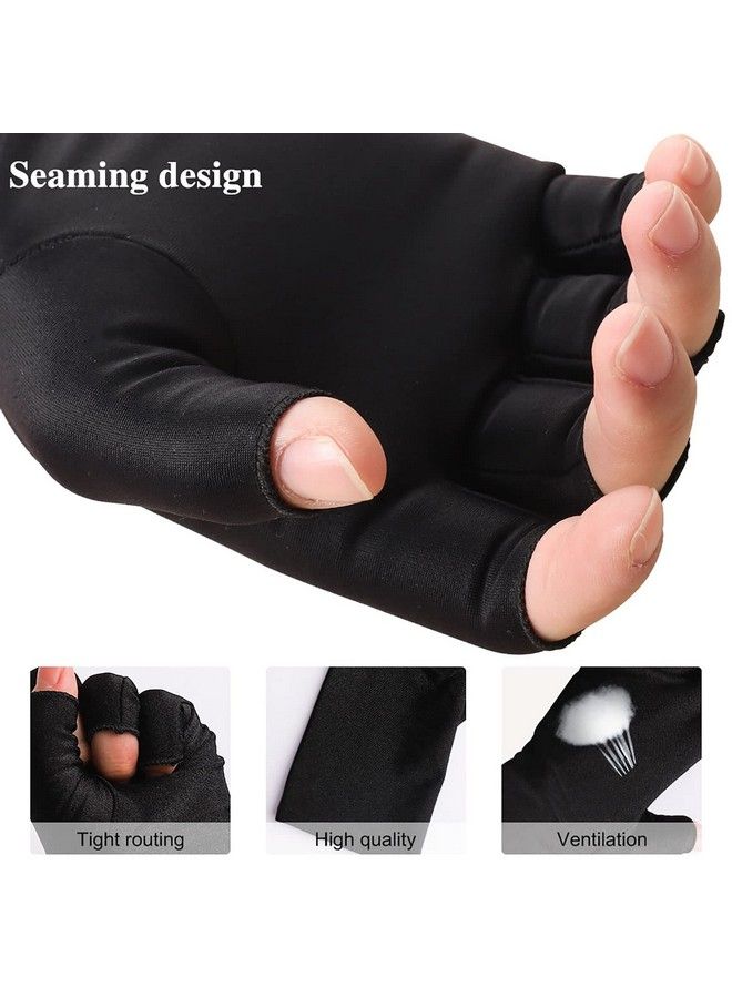 Pimoys Anti Uv Gloves For Nail Lamp Light Manicure Gloves Uv Protection Gloves Fingerless Uv Light Gloves For Gel Nail Lamp Hand Uv Protection Gloves  - Image 5