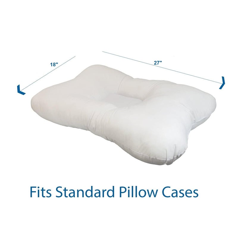 IMSMARTMART IMSMARTMART Ortho Medical Cervical Pillow Ring Donut Contour for Back or Side Sleep 41x61cm White Firm Support  - Image 2