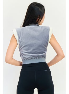 adidas Originals Women Sportswear Fit Sleeveless Outdoor Tank Top, Grey  - Image 4