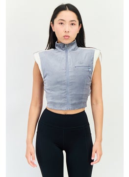 adidas Originals Women Sportswear Fit Sleeveless Outdoor Tank Top, Grey  - Image 1