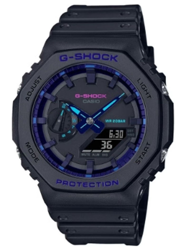 G-SHOCK Men's Analog-Digital Watch Black Resin Band Watch GA-2100VB-1ADR - Image 1