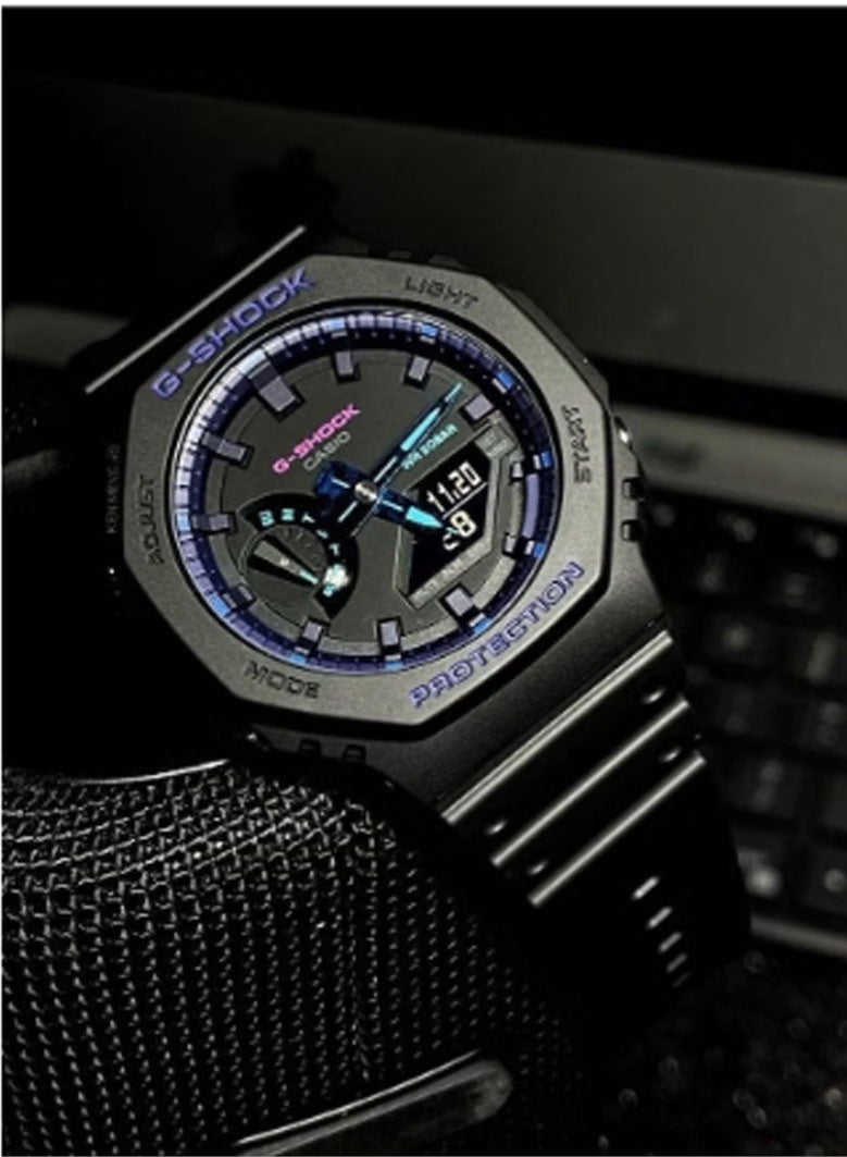 G-SHOCK Men's Analog-Digital Watch Black Resin Band Watch GA-2100VB-1ADR - Image 2