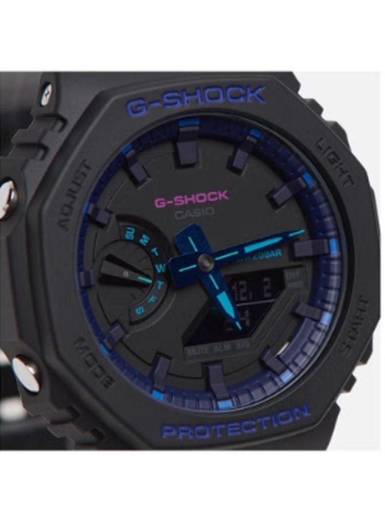 G-SHOCK Men's Analog-Digital Watch Black Resin Band Watch GA-2100VB-1ADR - Image 4