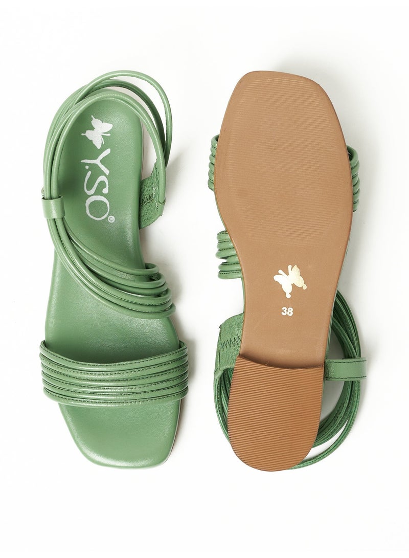 Y.so Women's Flat Slingback Sandals – Slip-On Comfort with Backstrap Support - Image 5