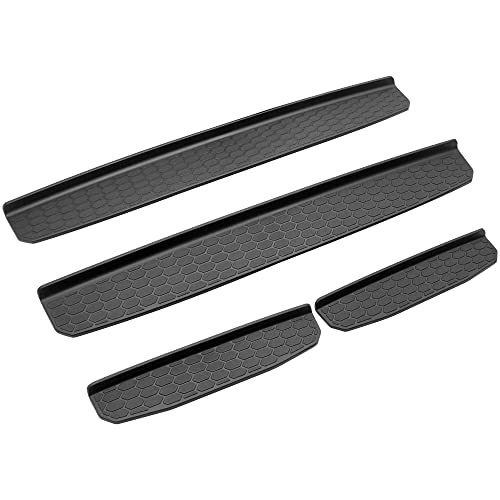 KEWISAUTO Door Sill Guards Protectors for Jeep Wrangler JL JLU 18-22 Door Entry Guards Protectors Scuff Plate Cover for Jeep Wrangler JL JLU 2018-2022 & Gladiator JT 2020-2022 Accessories (4PCS) - Image 5
