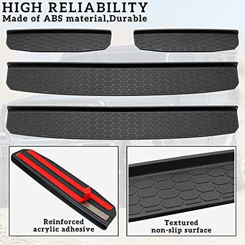 KEWISAUTO Door Sill Guards Protectors for Jeep Wrangler JL JLU 18-22 Door Entry Guards Protectors Scuff Plate Cover for Jeep Wrangler JL JLU 2018-2022 & Gladiator JT 2020-2022 Accessories (4PCS) - Image 2