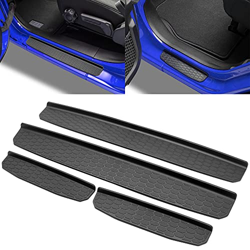 KEWISAUTO Door Sill Guards Protectors for Jeep Wrangler JL JLU 18-22 Door Entry Guards Protectors Scuff Plate Cover for Jeep Wrangler JL JLU 2018-2022 & Gladiator JT 2020-2022 Accessories (4PCS) - Image 3