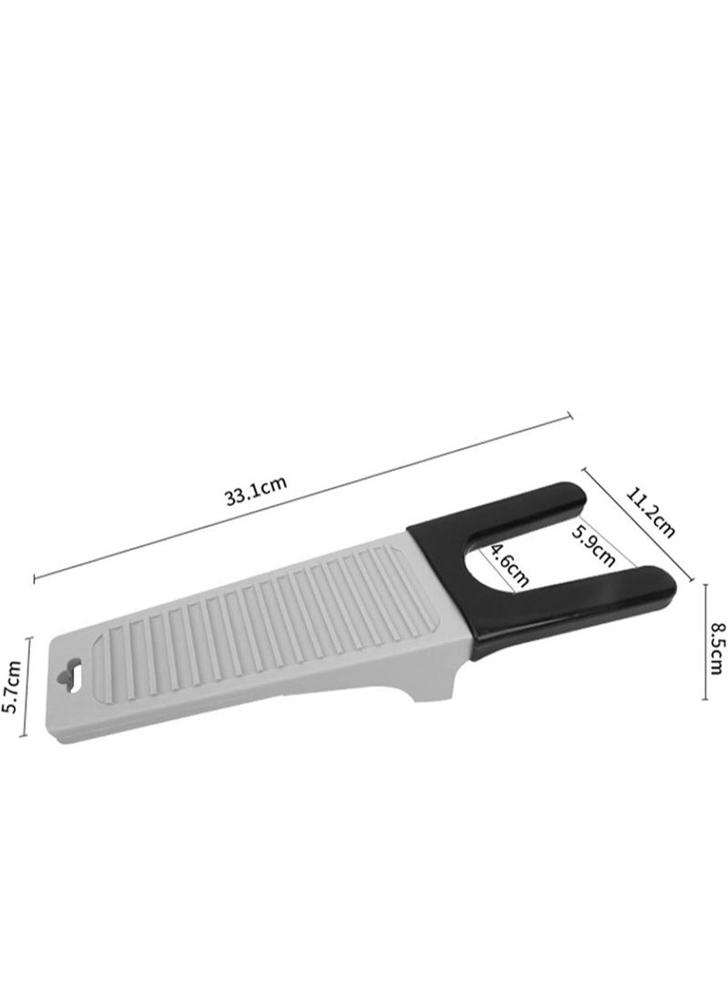 Apustim - Boot Remover Puller Plastic，Boot Jack For Removing Cowboy Boots，Boot Remover Easy Boot Removal，Multi，Functional Shoeless Auxiliary Tool，Boot Remover（Grey） - Image 1