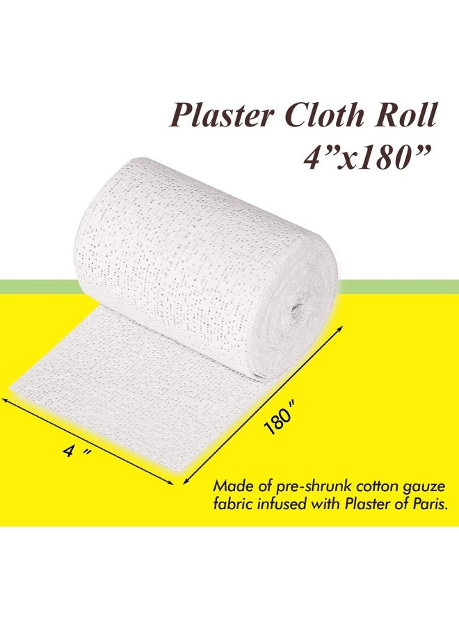Falling In art Falling In Art Plaster Cloth Rolls500Gsm Plaster StripPlaster Gauze Bandages For Craft ProjectsMask MakingBelly CastsBody Molds4Inch X180InchSingle Roll  - Image 2