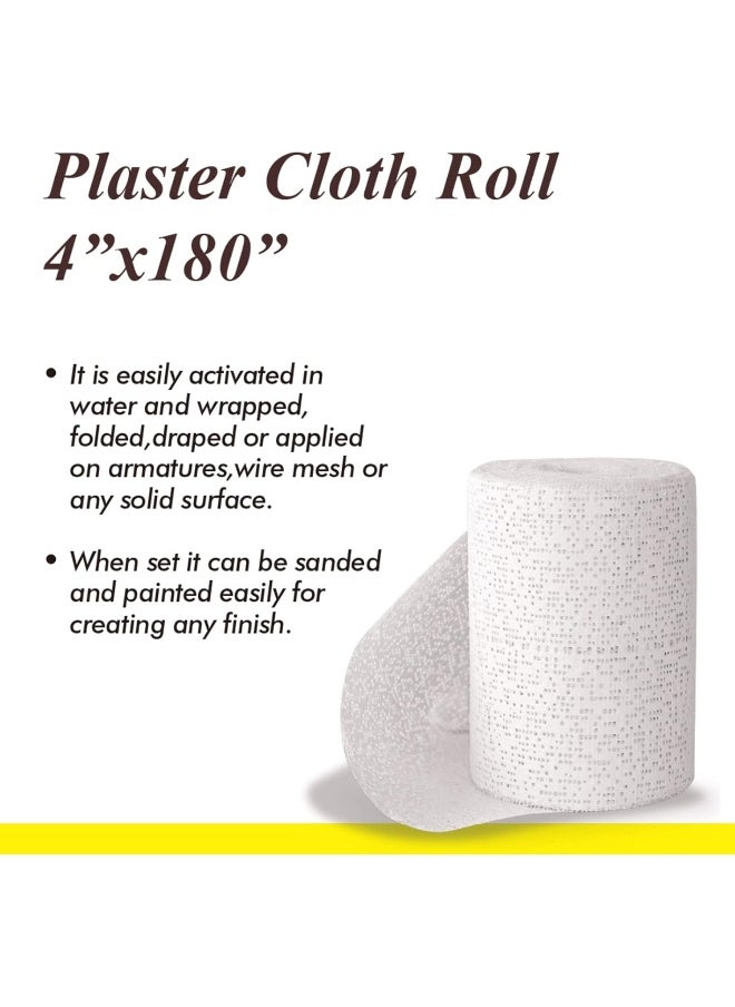 Falling In art Falling In Art Plaster Cloth Rolls500Gsm Plaster StripPlaster Gauze Bandages For Craft ProjectsMask MakingBelly CastsBody Molds4Inch X180InchSingle Roll  - Image 4