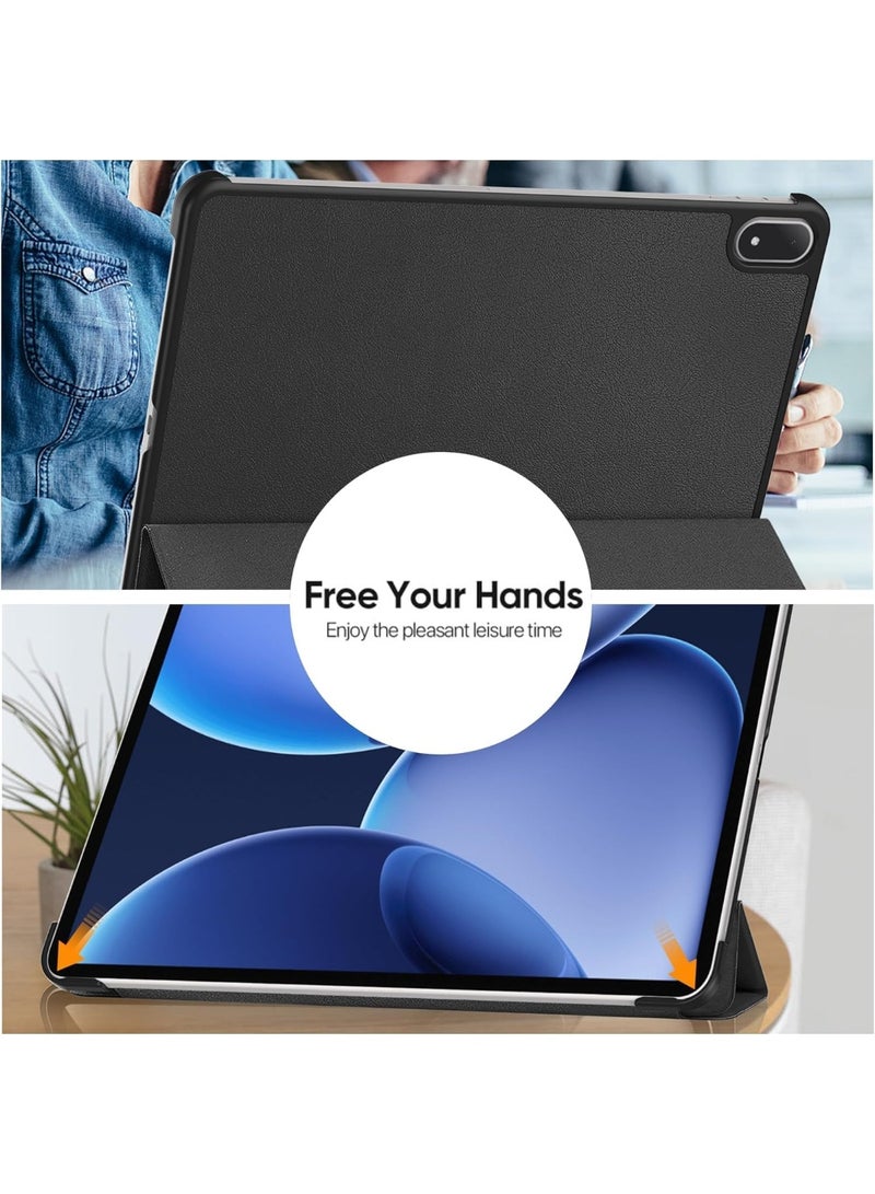 Muzz Protective Case Compatible With OnePlus Pad 2 Pro 13.2inch Tri-Fold Smart Tablet Case,Lightweight Protective Hard PC Back Shell Slim Case Multi-Viewing Angle Case For Oneplus Pad 2 Pro (Black Case) - Image 5