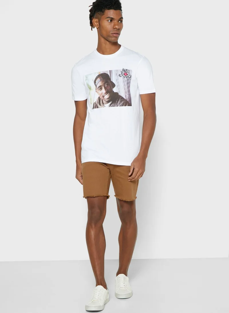 Cotton On Raw Hem Chino Shorts