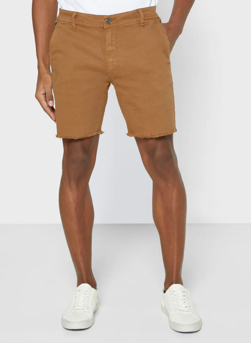 Cotton On Raw Hem Chino Shorts